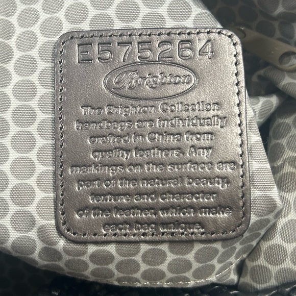 Brighton Dark Green Crocodile Embossed Hobo Bag. - Picture 5 of 10